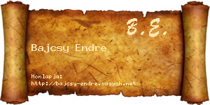 Bajcsy Endre névjegykártya